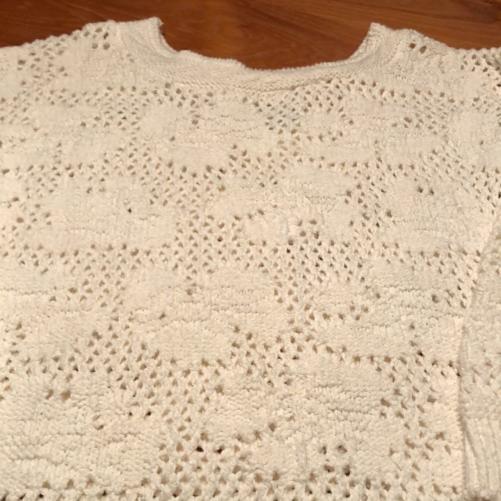White Hand Knit Sweater - Picture 7 of 12